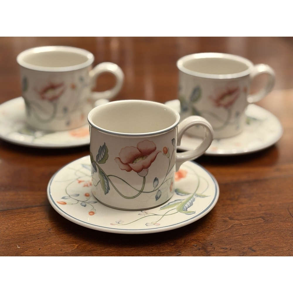 Mismatched Villeroy & Boch ALBERTINA Tea Coffee Cups & Saucers Replacement Lot